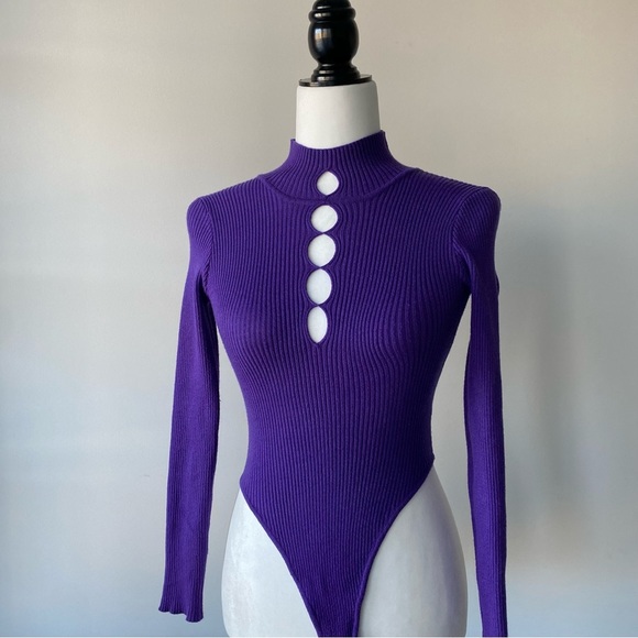 OTAJE | Cutout Knit Bodysuit - Picture 2 of 11